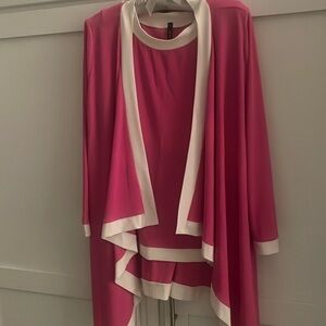 IC Pink and White Fashion Top Small